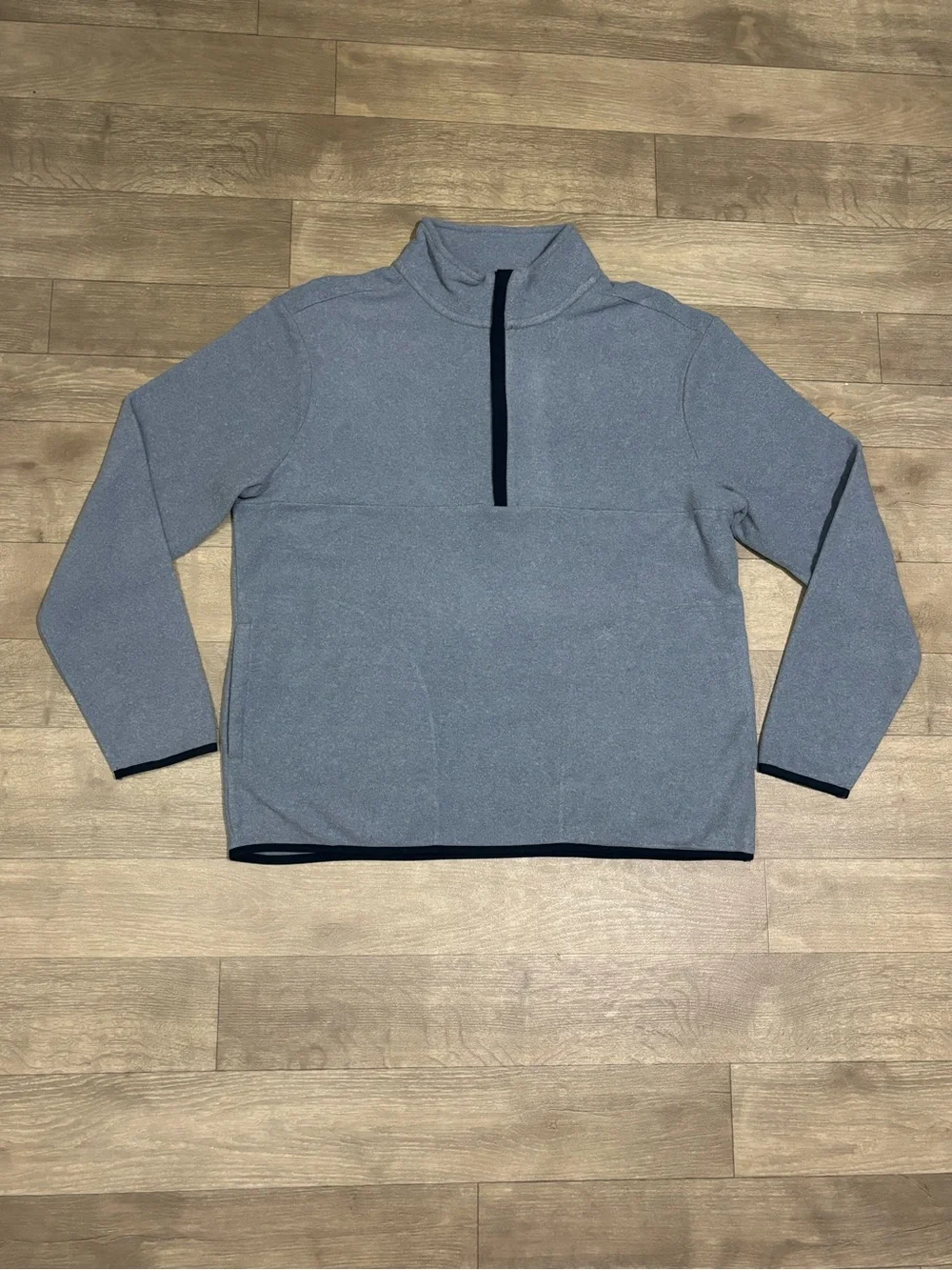 Goodfellow & Co Men's Polar Fleece Half Zip Sweatshirt Blue Size L